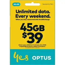 Woolworths Optus $39 Prepaid SIM Starter Kit offer