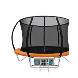 Woolworths Everfit 8FT Trampoline for Kids w/ Ladder Enclosure Safety Net Rebounder Orange offer