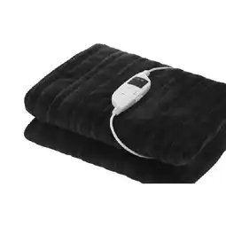 Woolworths Bedra Electric Heated Blanket Throw Rug - Black offer