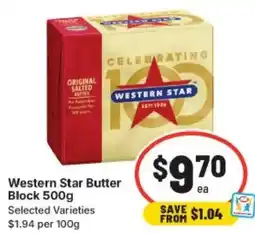 IGA Western Star Butter Block offer
