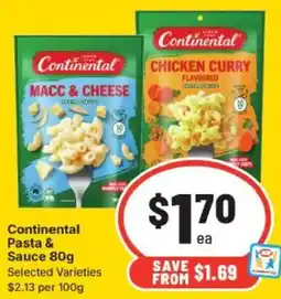 IGA Continental Pasta & Sauce offer