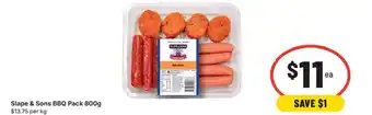 IGA Slape & Sons BBQ Pack offer
