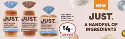 IGA Just. White Rolls 6 Pack or Bread offer
