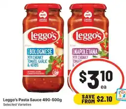 IGA Leggo's Pasta Sauce offer