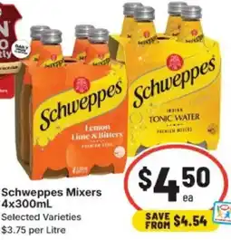 IGA Schweppes Mixers offer
