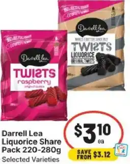 IGA Darrell Lea Liquorice Share Pack Selected Varieties offer