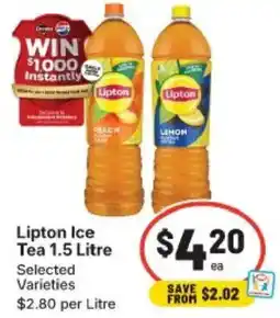IGA Lipton Ice Tea Selected Varieties offer