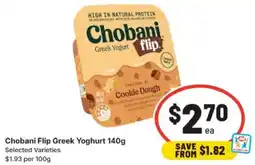 IGA Chobani Flip Greek Yoghurt offer