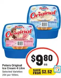IGA Peters Original Ice Crea offer