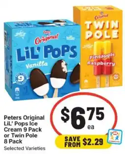 IGA Peters Original LiL' Pops Ice Cream offer