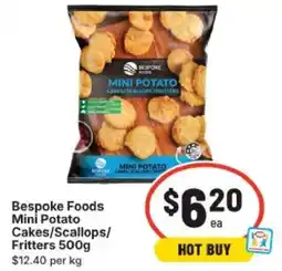 IGA Bespoke Foods Mini Potato Cakes/Scallops/ Fritters offer