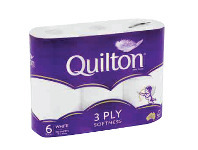 Coles Quilton 3 Ply White Toilet Tissue 6 Pack offer