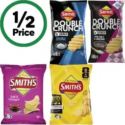 Woolworths Smith’s Crinkle Cut or Double Crunch Chips 150-170g offer