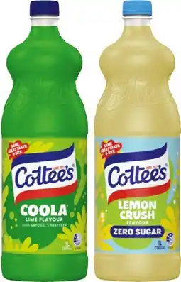 IGA Cottee’s Cordial Selected Varieties offer