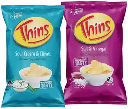 IGA Thins Chips 150‑175g Selected Varieties offer
