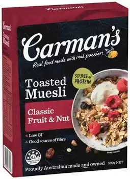 IGA Carman’s Muesli Selected Varieties offer