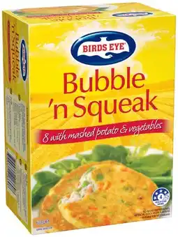 IGA Birds Eye Bubble ‘n Squeak 620g or Corn Fritters 500g offer