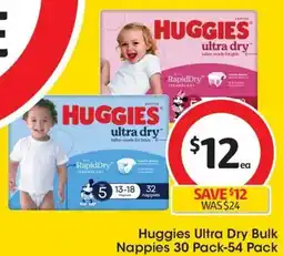 Coles Huggies Ultra Dry Bulk Nappies offer