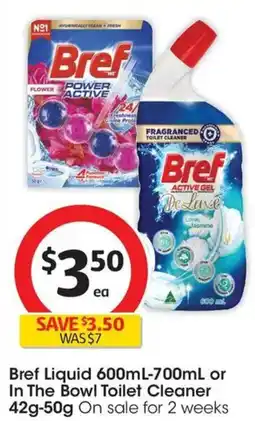 Coles Bref Liquid or In The Bowl Toilet Cleaner offer