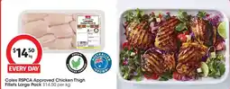 Coles Coles RSPCA Approved Chicken Thigh Fillets offer