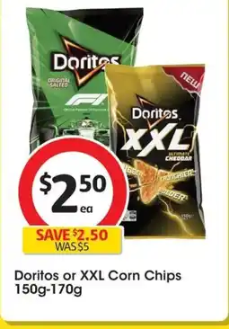 Coles Doritos or XXL Corn Chips offer