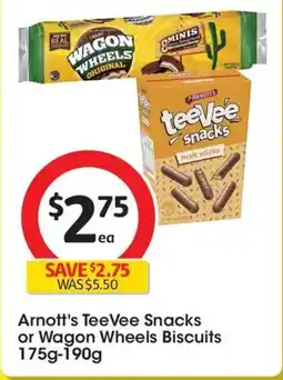 Coles Arnott's TeeVee Snacks or Wagon Wheels Biscuits offer