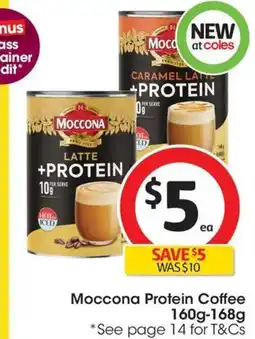 Coles Moccona Protein Coffee offer