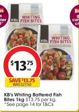 Coles KB's Whiting Battered Fish Bites offer