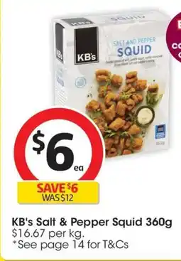 Coles KB's Salt & Pepper Squid offer