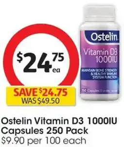 Coles Ostelin Vitamin D3 1000IU Capsules offer