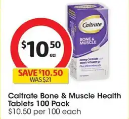 Coles Caltrate Bone & Muscle Health Tablets offer