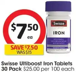 Coles Swisse Ultiboost Iron Tablets offer