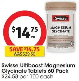Coles Swisse Ultiboost Magnesium Glycinate Tablets offer