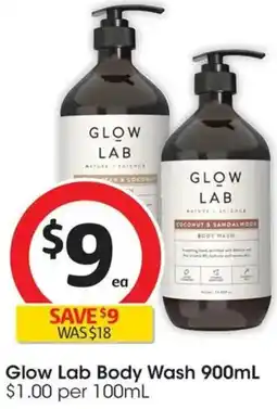 Coles Glow Lab Body Wash offer