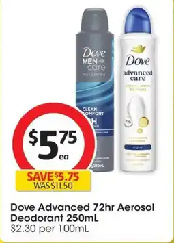 Coles Dove Advanced 72hr Aerosol Deodorant offer