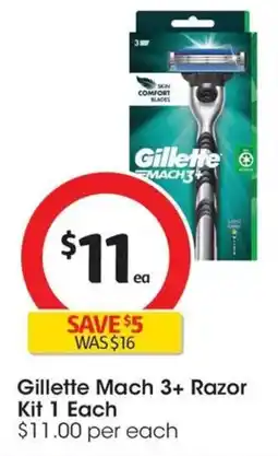 Coles Gillette Mach 3+ Razor Kit offer