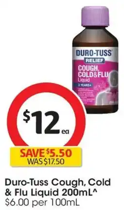 Coles Duro-Tuss Cough, Cold & Flu Liquid offer
