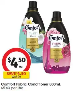 Coles Comfort Fabric Conditioner offer