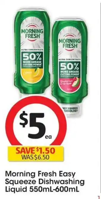 Coles Morning Fresh Easy Squeeze Dishwashing Liquid offer
