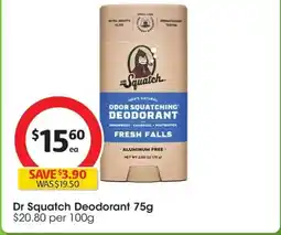 Coles Dr Squatch Deodorant offer