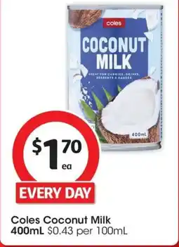 Coles Coles Coconut Milk offer