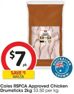 Coles Coles RSPCA Approved Chicken Drumsticks offer
