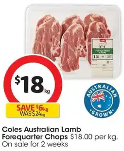 Coles Coles Australian Lamb Forequarter Chops offer