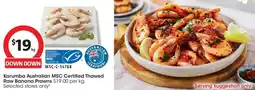 Coles Karumba Australian MSC Certified Thawed Raw Banana Prawns offer
