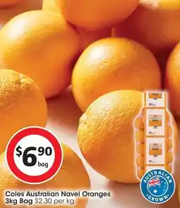 Coles Coles Australian Navel Oranges Bag offer