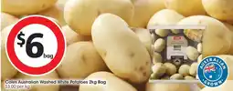 Coles Coles Australian Washed White Potatoes Bag offer
