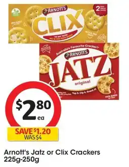 Coles Arnott's Jatz or Clix Crackers offer