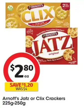 Coles Arnott's Jatz or Clix Crackers offer
