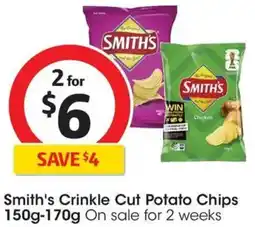 Coles Smith's Crinkle Cut Potato Chips offer
