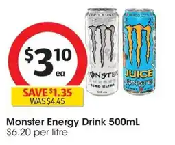 Coles Monster Energy Drink offer